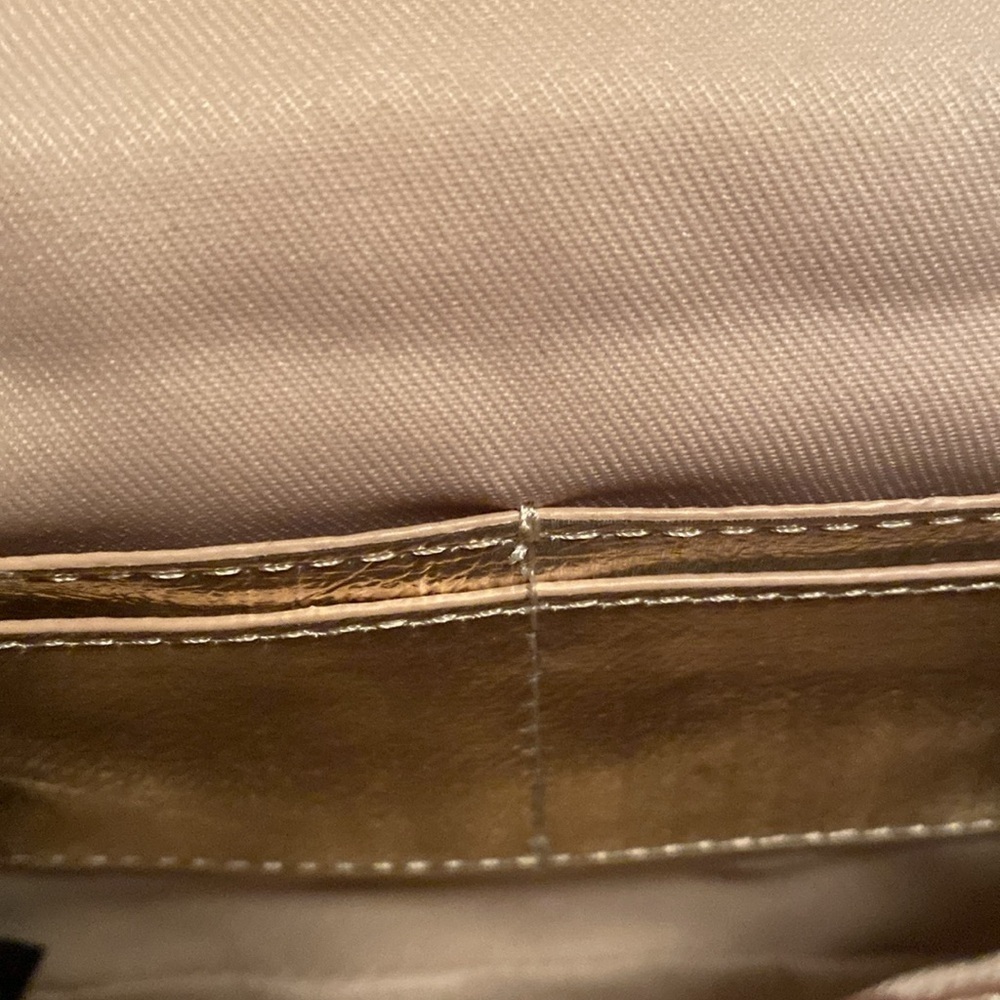 Nicole Miller Gold Sequin Mini or Crossbody Bag - Picture 6 of 8